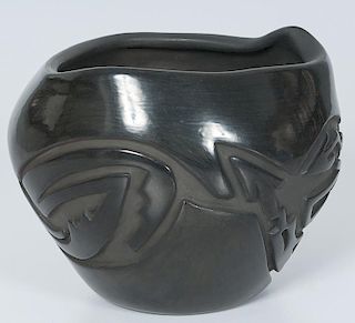 Billy Cain (Santa Clara, 1950-2006) Blackware Pottery Bowl