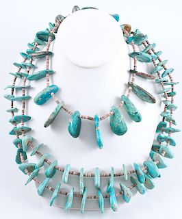 Southwestern Heishi and Stabilized Turquoise Necklaces