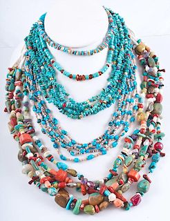 Southwestern Turquoise Necklaces, from Estate of Lorraine Abell (New Jersey, 1929-2015)