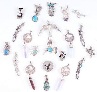 Bird Pendants / Pins, from the Estate of Lorraine Abell (New Jersey, 1929-2015)
