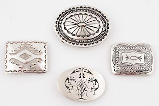 Dainty Sterling Silver Belt Buckles, from the Estate of Lorraine Abell (New Jersey, 1929-2015)