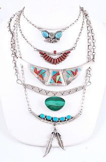 Southwestern Bar Pendant Necklaces, from the Estate of Lorraine Abell (New Jersey, 1929-2015)