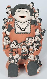 Maria Priscilla Romero (Cochiti, b.1936) Pottery Storyteller