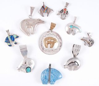 Assortment of Bear Pendants, from the Estate of Lorraine Abell (New Jersey, 1929-2015)