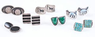Salvador Teran (Mexican, 1920-1974) Sterling Silver Cuff Links PLUS
