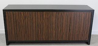 Contemporary Lacquered and Macascar Front Cabinet