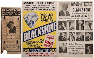 Pair of Blackstone Window Cards, and a Herald.