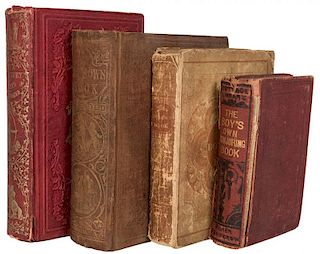 Four Antiquarian Boy’s Books on Conjuring and Recreations.