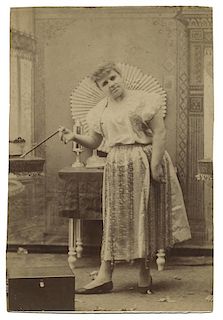 Antique Photograph of a Lady Magician.