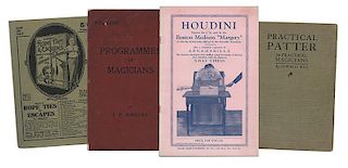 Lot of Four Pamphlets and Periodicals Related to Houdini.