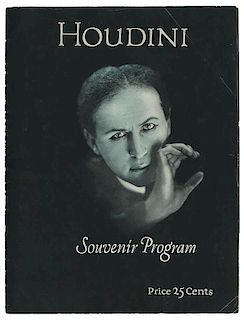 Houdini Final Tour Souvenir Program.