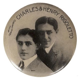 Charles and Henry Rigoletto Souvenir Advertising Pocket Mirror.