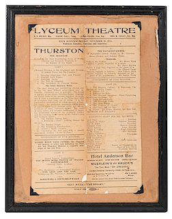 Thurston Lyceum Theatre Program.