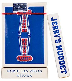 Jerry’s Nugget Blue-Back Casino Playing Cards. Three Decks.
