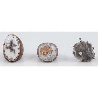 Druzy Rings and Brooch/Pendant