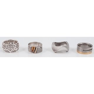Rings in Sterling Silver, Titanium and Karat Gold