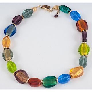 Hilary London Murano Glass Bead Necklace