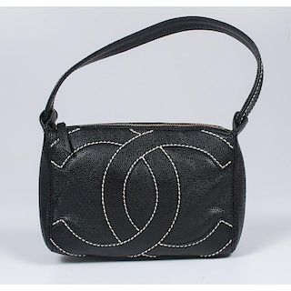 Chanel Pebbled Leather Shoulder Bag