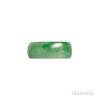 18kt Gold and Jadeite Ring, designed as a saddle ring, size 5.