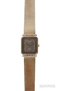 18kt Gold "Cellini" Wristwatch, Rolex, the slate dial within a rectangular bezel, manual-wind, 27 x 25 mm, no. 6938660, 56.9 