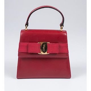 Ferragamo Red Leather Handbag
