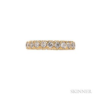 18kt Gold and Diamond Eternity Band, Cartier, set with full-cut diamonds, total wt. 1.81 cts., size 6, no. 747508, signed, bo