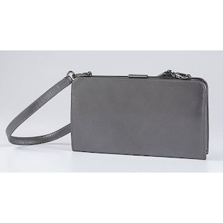 Coach Silver Leather Evening Bag
