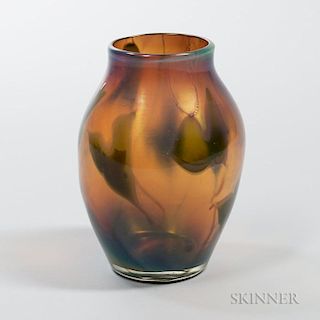 Tiffany Paperweight Decorated Vase