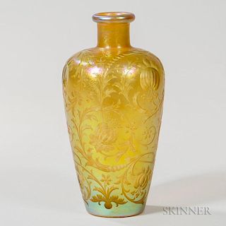 Tiffany Favrile Wheel-cut Vase