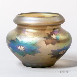 Tiffany Millefiori and Favrile Glass Decorated Vase