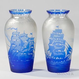 Two Nautical Vases