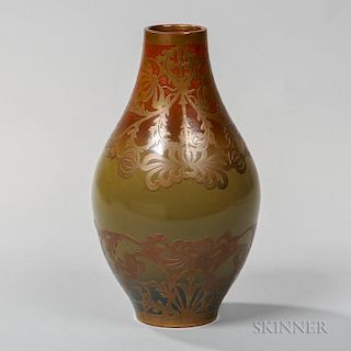 Sarreguemines Art Nouveau Vase