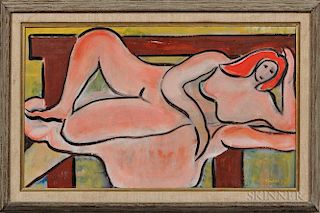 Richard Tucker (American, 1903-1979)  Reclining Nude