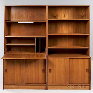 Two Danish Modern Bookcases