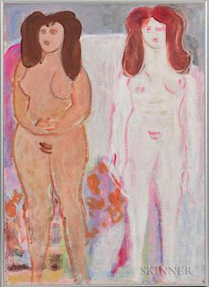 Richard Tucker (American, 1903-1979)  Standing Nudes