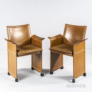 Pair of Korium Armchairs Designed by Tito Agnoli