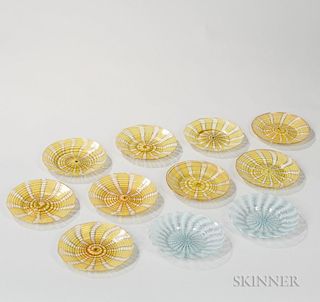 Eleven Venetian Glass Plates