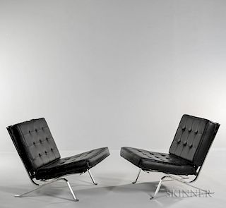 Two Robert Haussmann Design RH301 Lounge Chairs