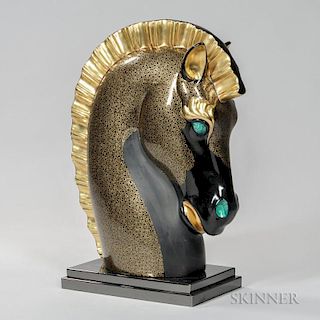 Artistica Le Porcellane Horse Head Sculpture