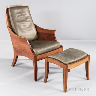 Thomas Moser Wing Chair and Ottoman