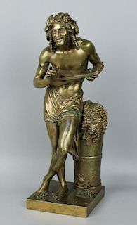 Francisque Joseph Duret (French, 1804-1865) Bronze "L'Impovisateur"