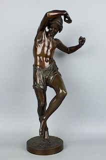 Francisque Joseph Duret (French, 1804-1865) Bronze "Dancer with Castagnettes"