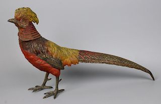 Large 12" Antique Austrian Bronze "Pheasant"