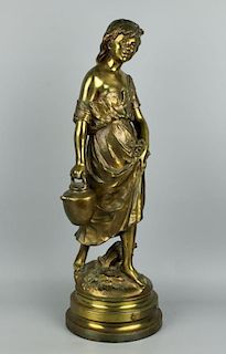 Auguste Moreau (French, 1834-1917) Bronze "Cosette"
