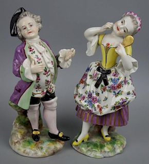Dresden Volkstedt pair of figurines