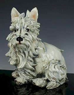 Capodimonte Guido Cacciapuoti Figurine Dog "Scottie"