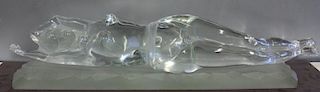 Large Signed Sculpture of a Reclining Nude on