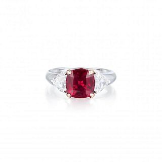 A Very Fine Ruby and Diamond Ring