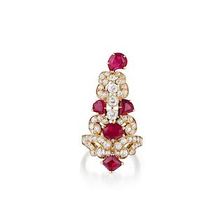 Tiffany & Co. Antique Ruby and Diamond Ring