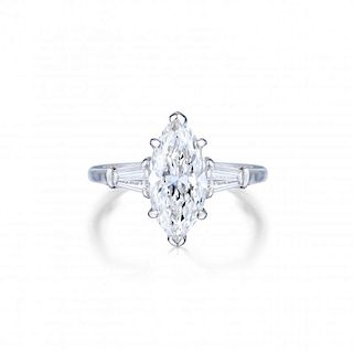 A 2.21-Carat Marquise Diamond Ring, with a GIA Report